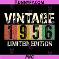 Vintage 70 Birthday PNG, Decorations 70yr 1956 PNG