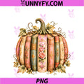 Vintage 90s Retro Fall Book Pumpkin PNG, Witch Bookworm Librarian PNG
