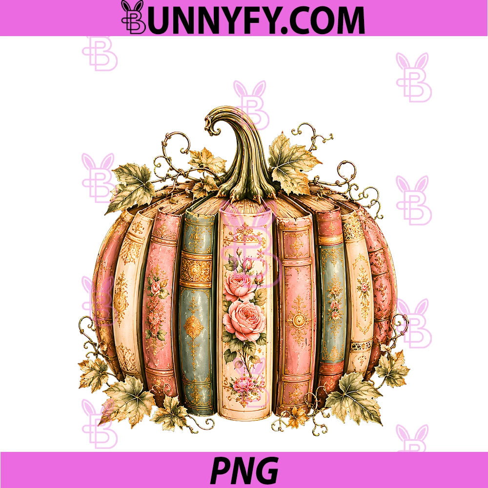Vintage 90s Retro Fall Book Pumpkin PNG, Witch Bookworm Librarian PNG