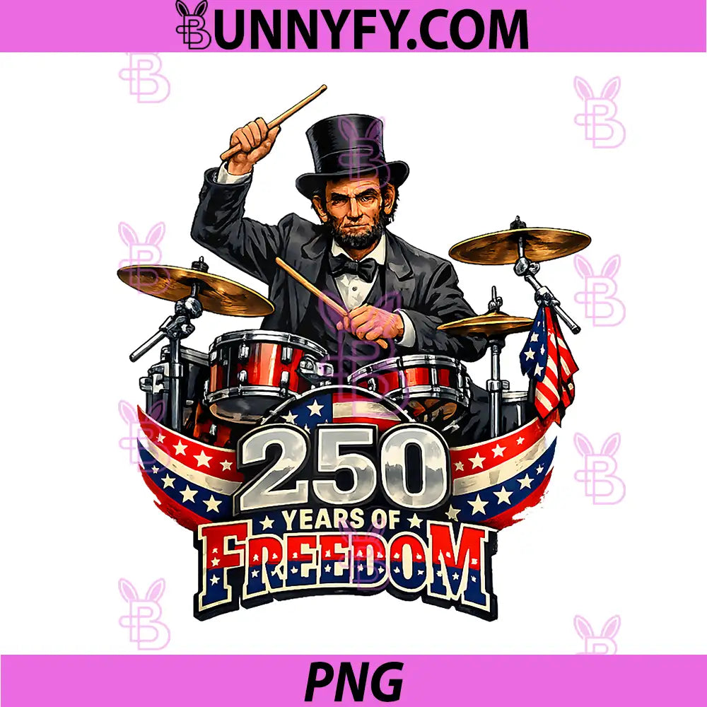 Vintage Abraham Lincoln PNG, Abe Lincoln Playing Drums Drummer PNG