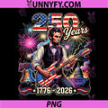 Vintage Abraham Lincoln PNG, Abe Lincoln Playing Guitar 250 Years PNG
