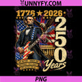 Vintage Abraham Lincoln PNG, Abe Lincoln Playing Guitar 250 Years PNG