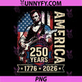 Vintage Abraham PNG, Lincoln Playing Guitar American Flag 250th PNG
