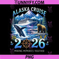 Vintage Alaska Cruise 2026 PNG, Cruise Group Family Vacation PNG