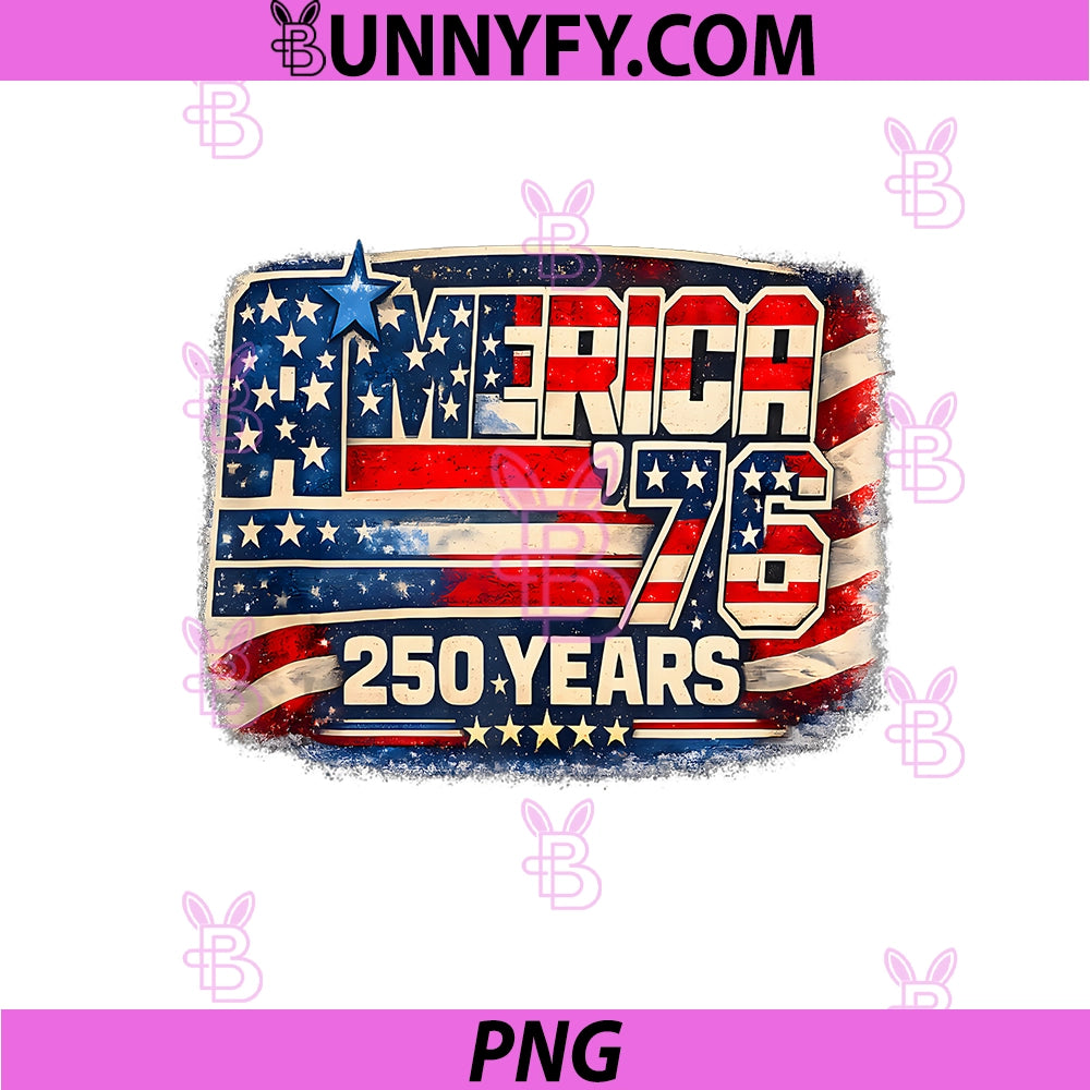 Vintage American Shirts 250 Years USA Flag PNG, Anniversary 250th PNG