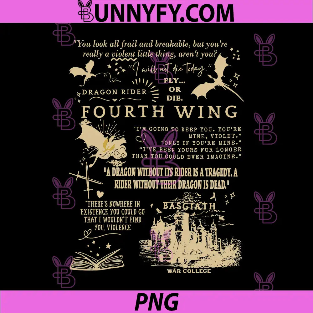 Fourth Wing Inspirational Dragon Quotes PNG, Basgiath War College Art PNG