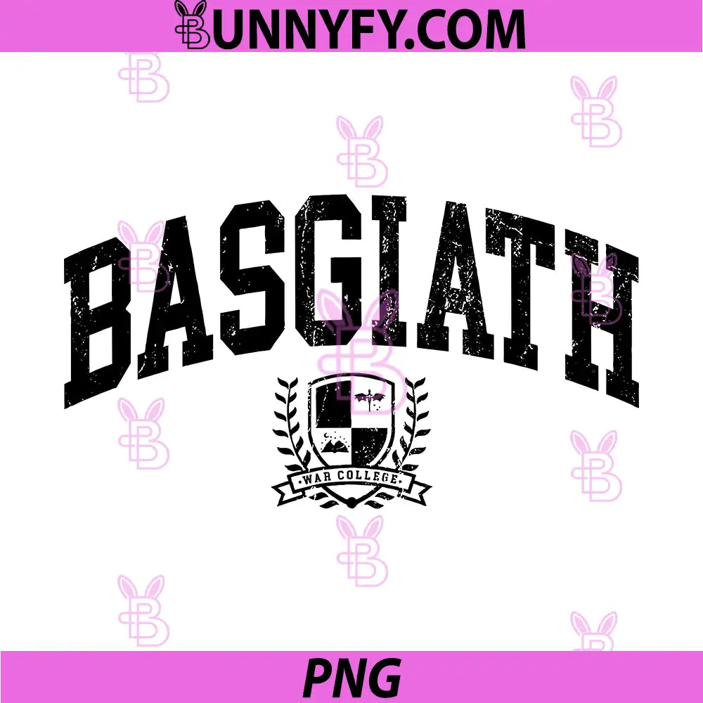 Basgiath War College Collegiate Lettering PNG, Basgiath Emblem PNG