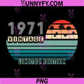 Vintage Birthday Retro PNG, 1971 Limited Edition PNG