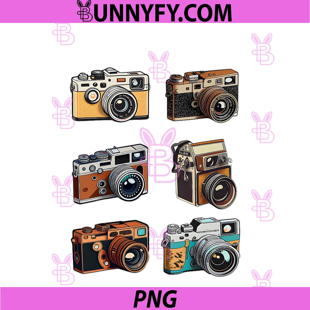 Vintage Camera Lover Photographer PNG, Retro Film PNG