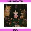 Vintage Cats Playing Poker PNG, Cat Playing Card Gambling Meme PNG