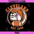 Vintage Cleveland PNG, Football Dog Design PNG
