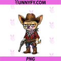 Vintage Cowboy Chihuahua Dog PNG, Funny Western Chihuahua Meme PNG