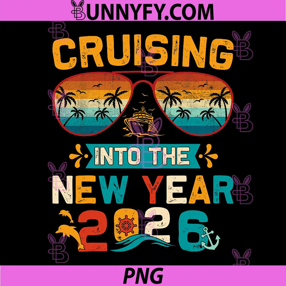 Vintage Cruising Into 2026 PNG, New Years Party Family Matching PNG