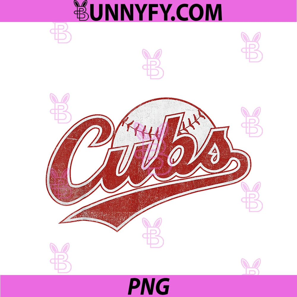 Vintage Cubs Name PNG, Retro Design PNG
