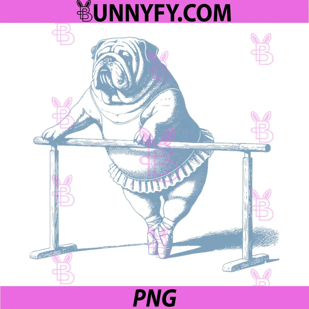 Vintage Dog English PNG, Bulldog Ballet Dancing Dancer PNG