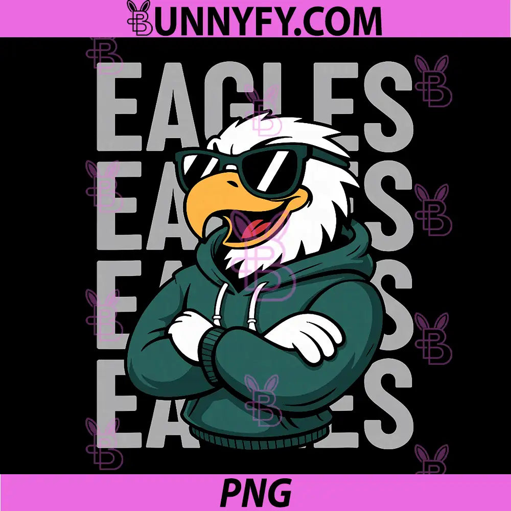 Vintage Cool Eagle PNG, Sunglasses Eagle Streetwear Art PNG