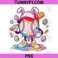 Vintage Easter Bunny PNG, Baseball Player Game Day Baseball PNG