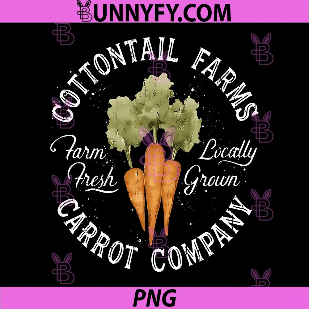 Vintage Easter Cottontail PNG, Farm Carrot Company Easter 2026 PNG