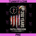 Vintage Faith Freedom 250 Years PNG, 1776-2026 Independence USA PNG