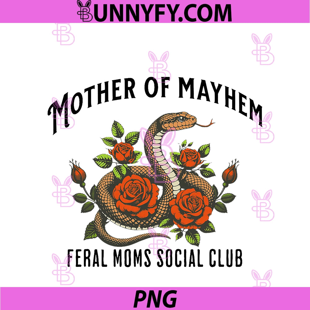 Vintage Feral Moms Club PNG, Mothers Day Motherhood Mama Mom Life PNG