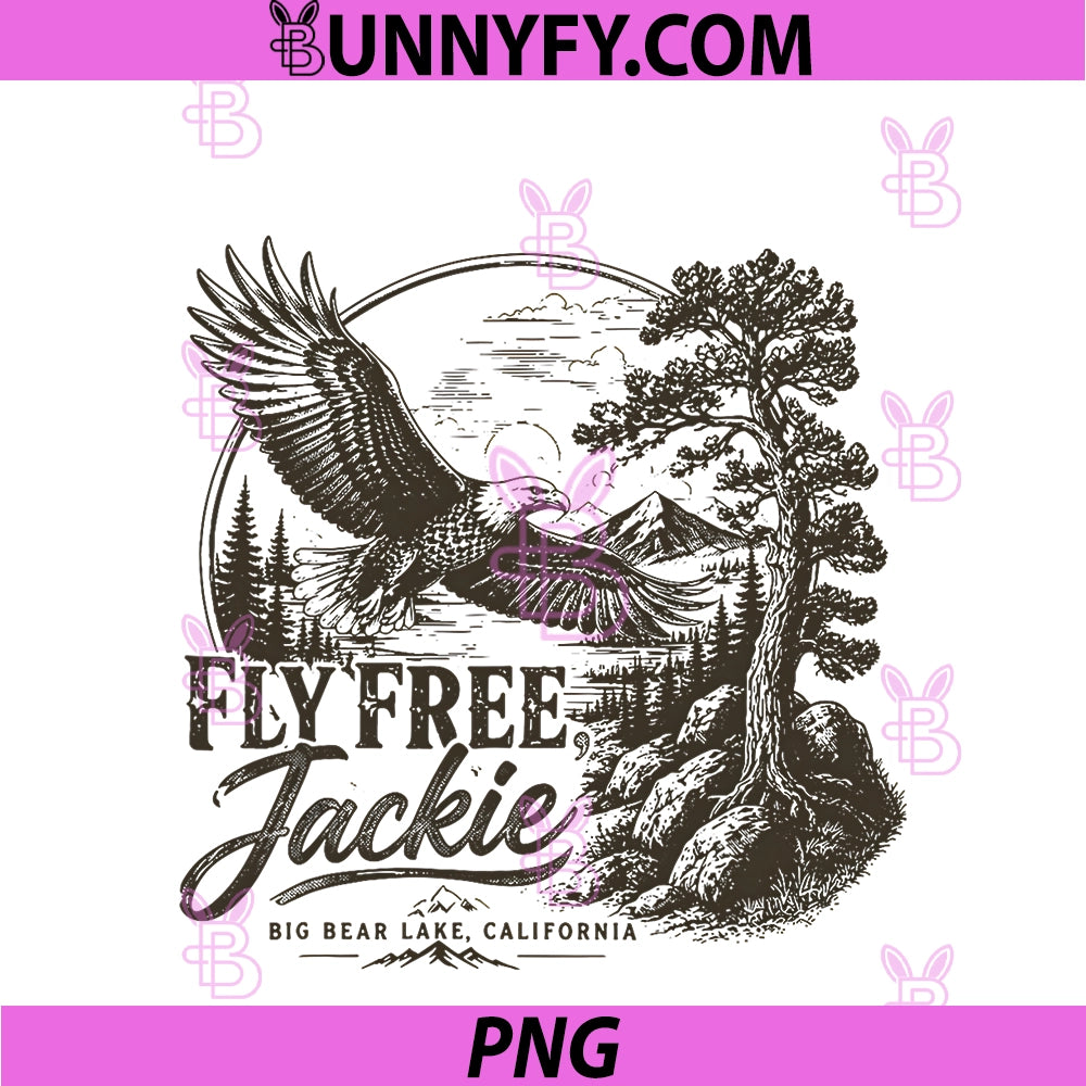 Vintage Forever Watching The Sky Fly Free PNG, Jackie Eagle Lover PNG