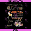 Fourth Wing Dragon Rider Typography Art PNG, Fantasy Book Quote PNG
