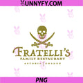 Vintage Fratelli's PNG, Family Restaurant 80s Movies Skull PNG