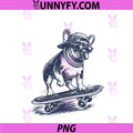 Vintage French Bulldog Skateboard PNG, Skateboarding Aesthetic PNG