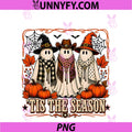 Vintage Funny Western Tis The Season PNG, Ghost Pumpkin Halloween PNG