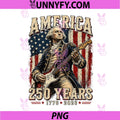 George Washington Playing Guitar PNG, 250 Years America PNG