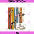 Vintage Golf Clubs Graphic PNG, With Retro Stripes PNG