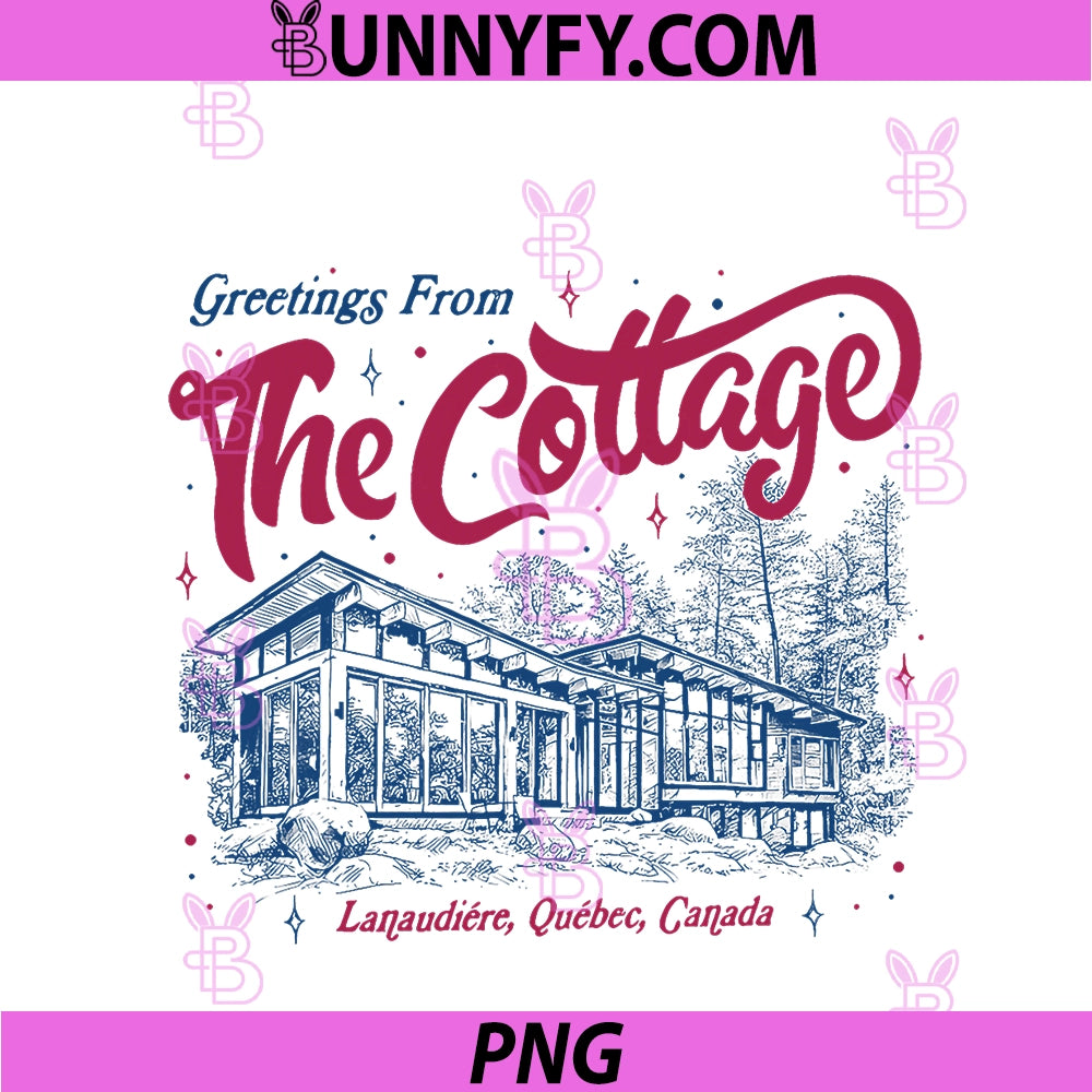 Vintage Greetings PNG, From The Cottage PNG