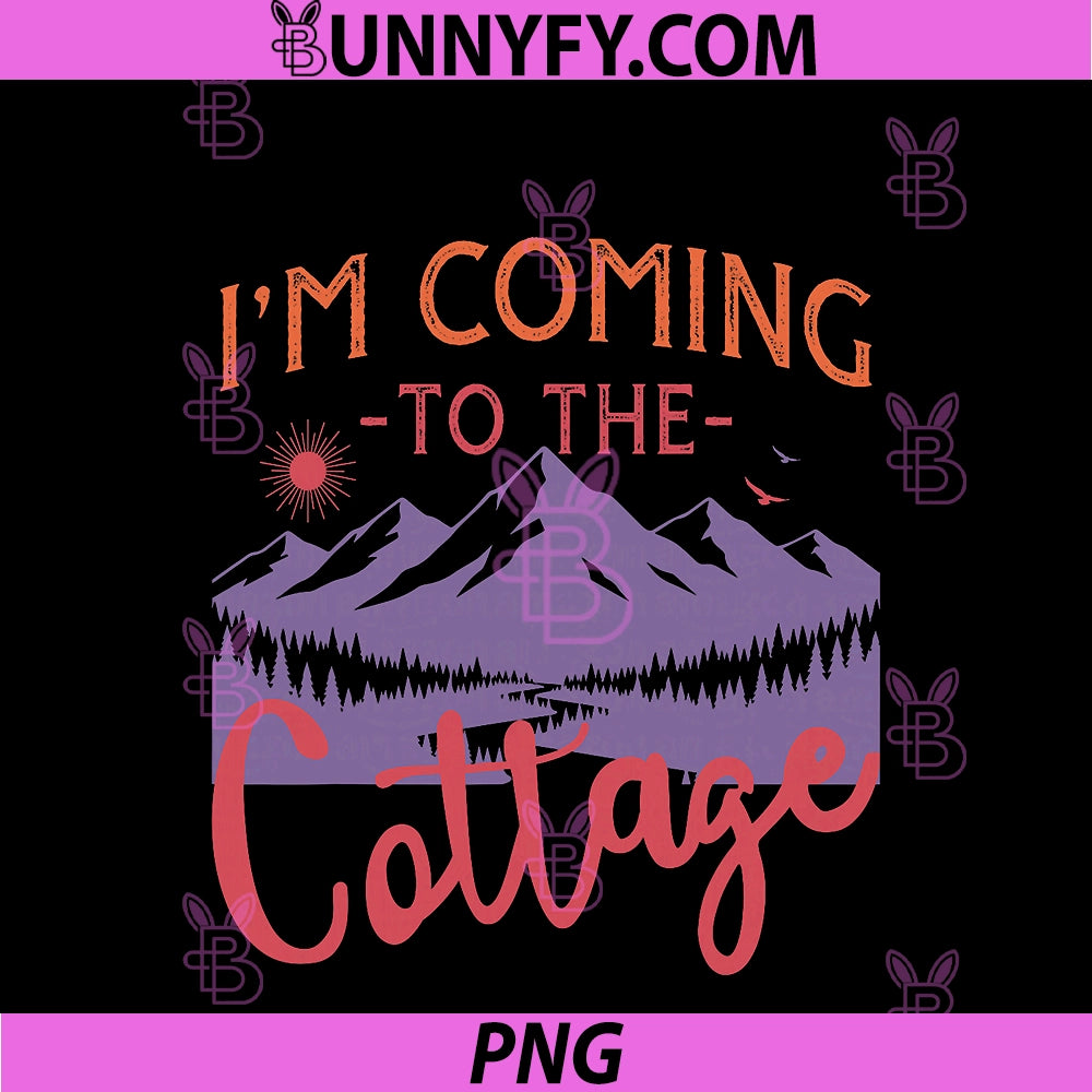 Vintage I'm Coming To The Cottage PNG, Hockey Romance PNG
