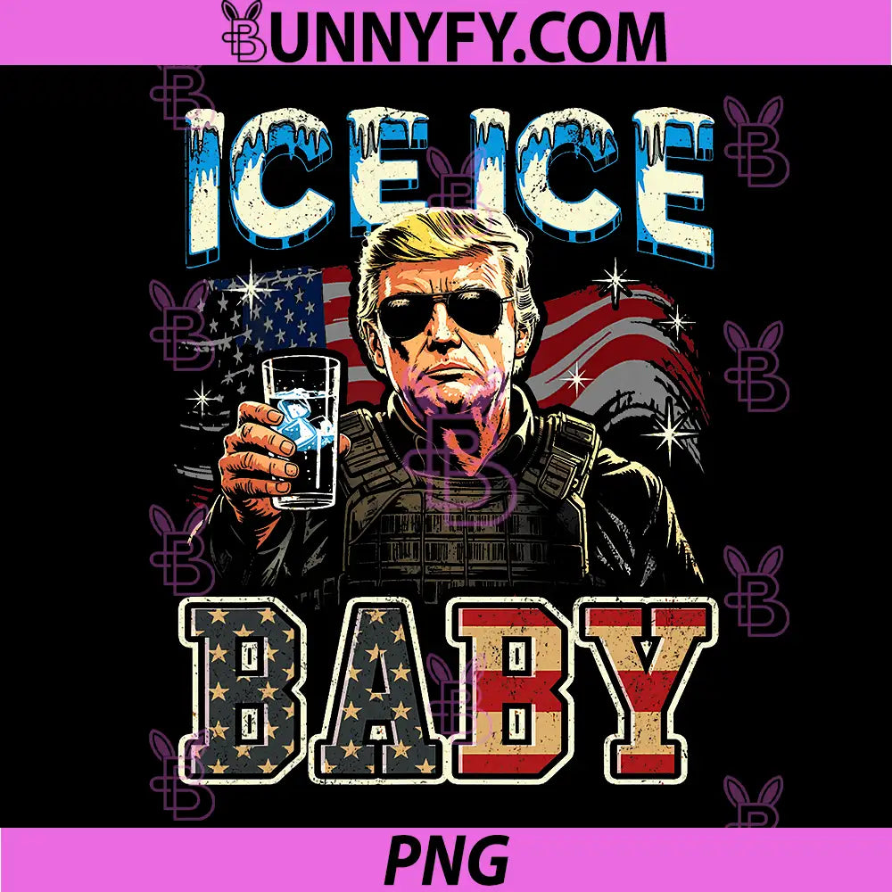 Vintage Ice Baby PNG, Funny Trump PNG