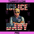 Retro Ice Ice Baby PNG, American Flag Style Character PNG