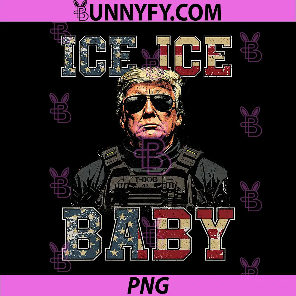 Vintage Ice Ice Baby PNG, Funny Trump PNG