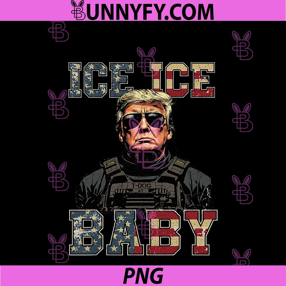 Vintage Ice Ice Baby PNG, Funny Trump PNG