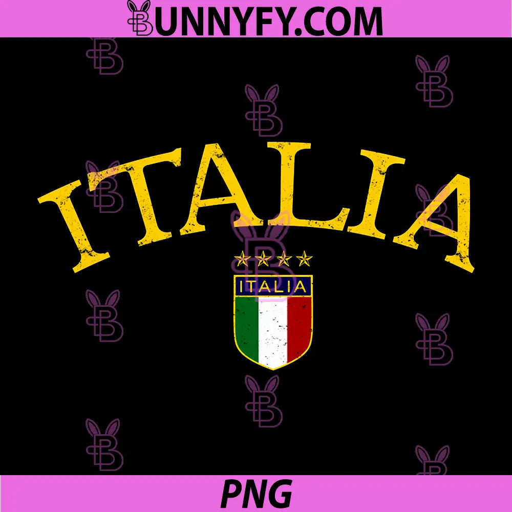Vintage Italia Soccer Logo PNG, Italian Flag Crest Football Design PNG