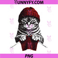 Vintage Knitting Cat PNG, Crochet Yarn Lover Cute Cat PNG