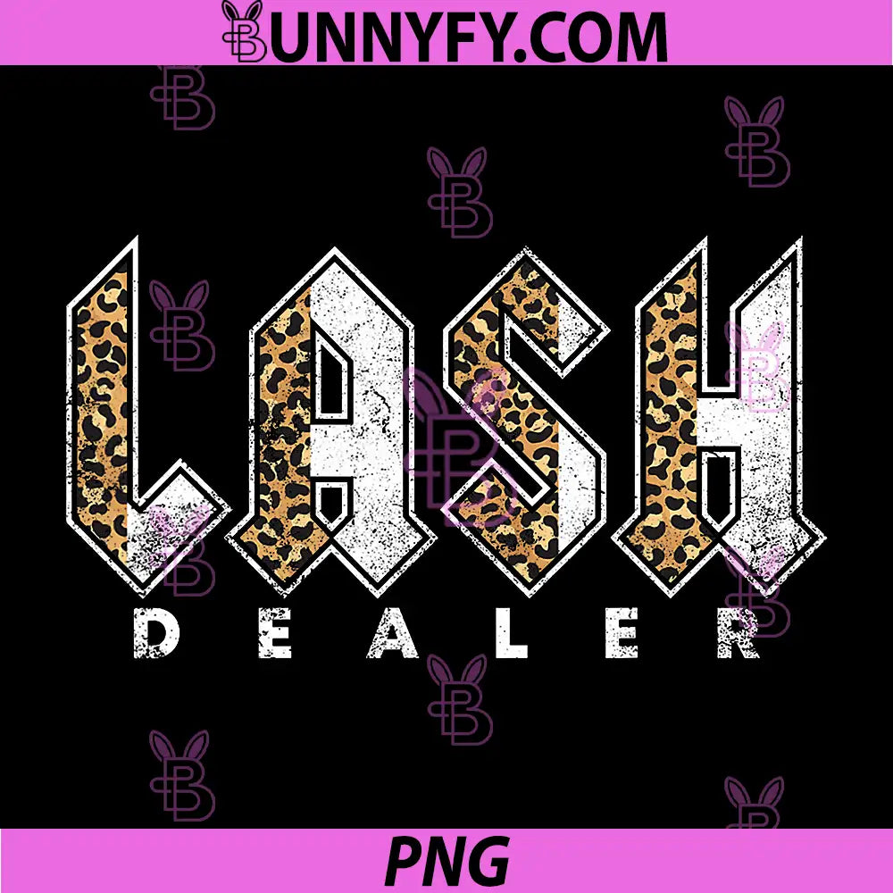 Vintage Lash Dealer PNG, Leopard Eyelash Lash Artist Lash Tech PNG