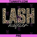 Vintage Lash Hustler Eyelash Tech PNG, Lash Artist Leopard Lash PNG