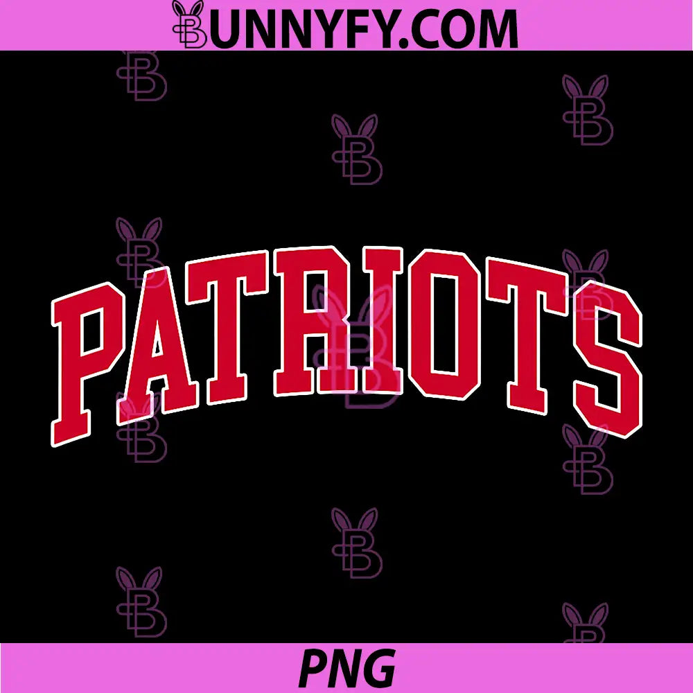 Patriots Varsity Letter Logo PNG, Vintage Sports Team Text Design PNG