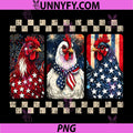 Vintage Patriotic Chicken 4th July PNG, Funny Patriotic Chicken PNG