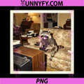 Photo Raccoon Gamer PNG, Funny Humor Retro PNG