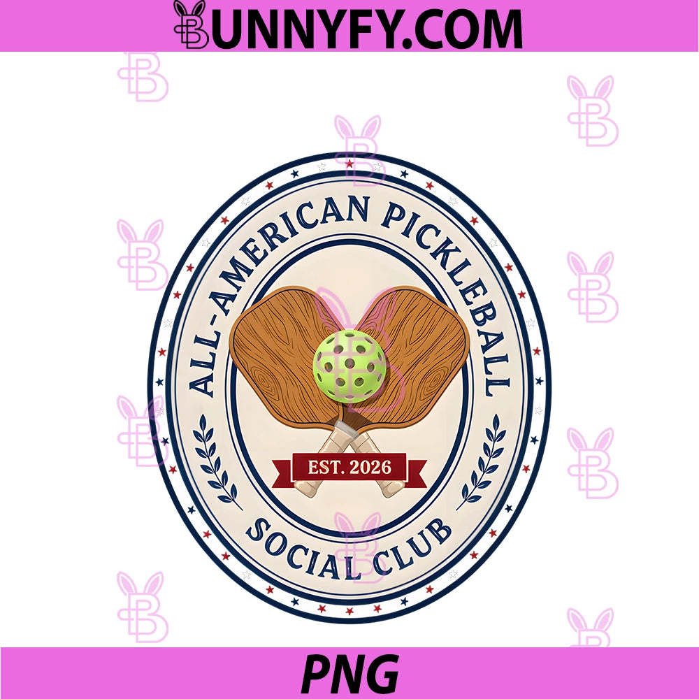 Vintage Pickleball Club PNG, Paddle Graphic PNG