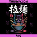 Vintage Ramen Cat Kawaii PNG, Japanese Food Noodle Anime PNG