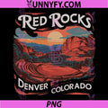 Red Rocks Denver Colorado PNG, Sunset Graphic PNG