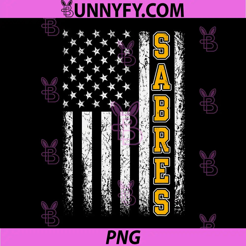 Vintage Sabres PNG, USA Flag Classic PNG