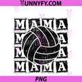 Vintage Sports Mom Designs Retro PNG, Volleyball Mama PNG