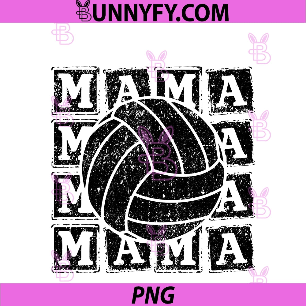 Vintage Sports Mom Designs Retro PNG, Volleyball Mama PNG